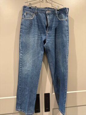 Carhartt Straight Leg Jeans Relaxed Fit Denim Medium Wash B160DST Men's 40x30